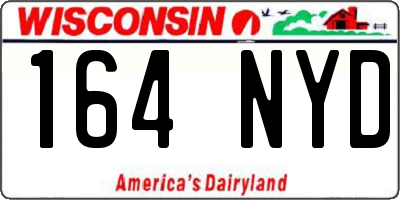 WI license plate 164NYD