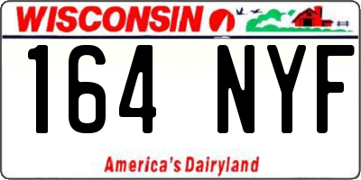WI license plate 164NYF