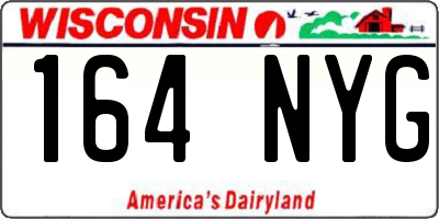 WI license plate 164NYG