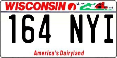 WI license plate 164NYI