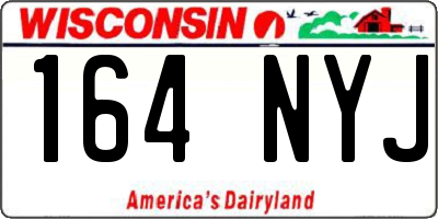WI license plate 164NYJ