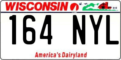 WI license plate 164NYL