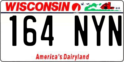 WI license plate 164NYN