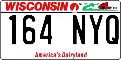 WI license plate 164NYQ