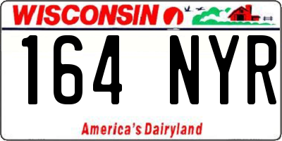 WI license plate 164NYR
