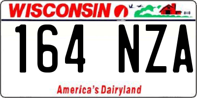 WI license plate 164NZA