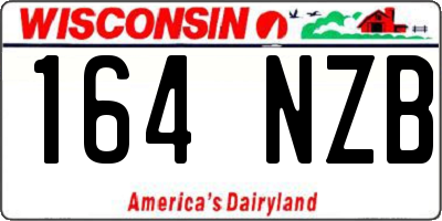 WI license plate 164NZB