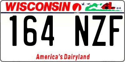 WI license plate 164NZF