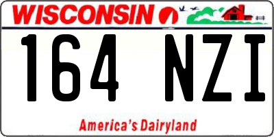 WI license plate 164NZI