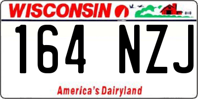WI license plate 164NZJ