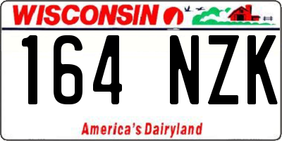 WI license plate 164NZK