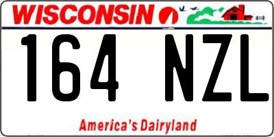 WI license plate 164NZL