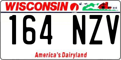 WI license plate 164NZV