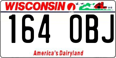 WI license plate 164OBJ