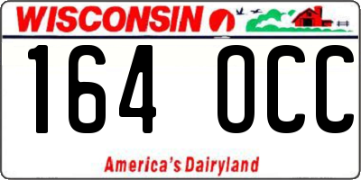 WI license plate 164OCC
