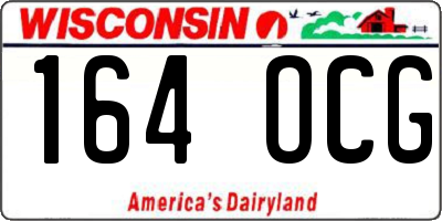 WI license plate 164OCG