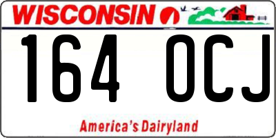 WI license plate 164OCJ