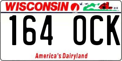 WI license plate 164OCK