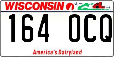 WI license plate 164OCQ