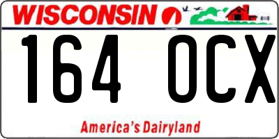 WI license plate 164OCX