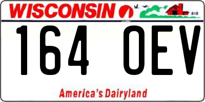 WI license plate 164OEV