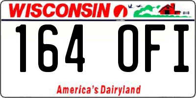 WI license plate 164OFI