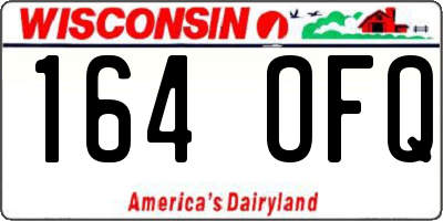 WI license plate 164OFQ