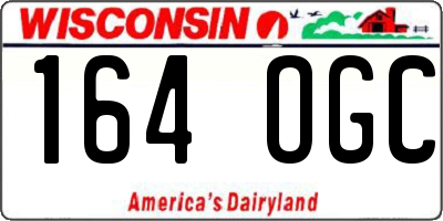 WI license plate 164OGC