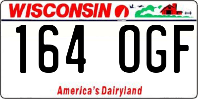 WI license plate 164OGF