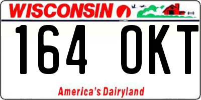 WI license plate 164OKT