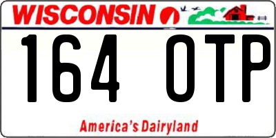 WI license plate 164OTP