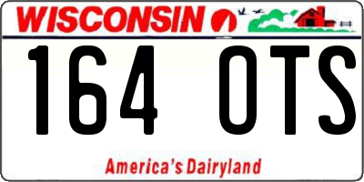 WI license plate 164OTS