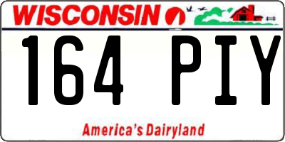 WI license plate 164PIY