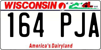 WI license plate 164PJA
