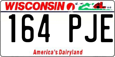 WI license plate 164PJE