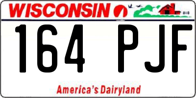 WI license plate 164PJF