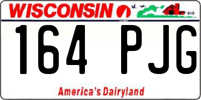WI license plate 164PJG