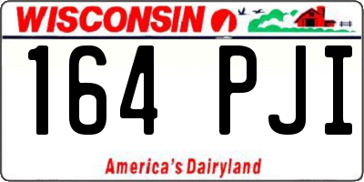 WI license plate 164PJI