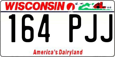 WI license plate 164PJJ