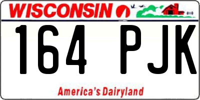 WI license plate 164PJK