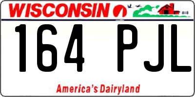 WI license plate 164PJL