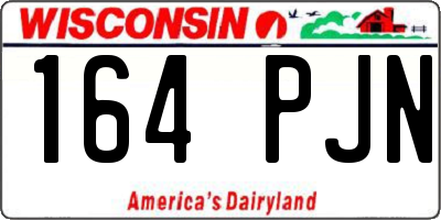 WI license plate 164PJN