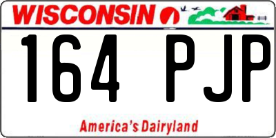 WI license plate 164PJP