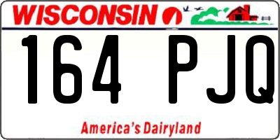 WI license plate 164PJQ