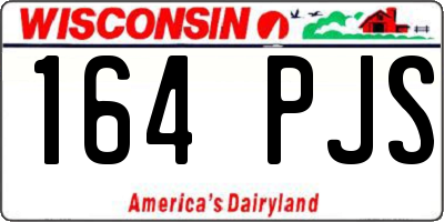 WI license plate 164PJS