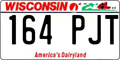 WI license plate 164PJT
