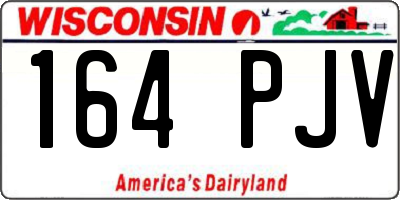 WI license plate 164PJV
