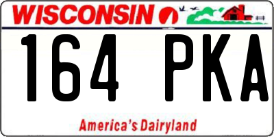 WI license plate 164PKA