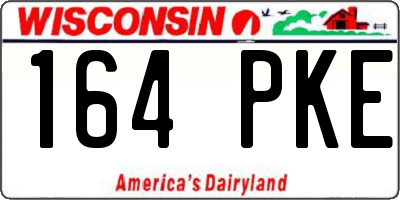 WI license plate 164PKE