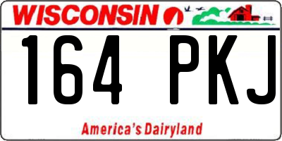 WI license plate 164PKJ